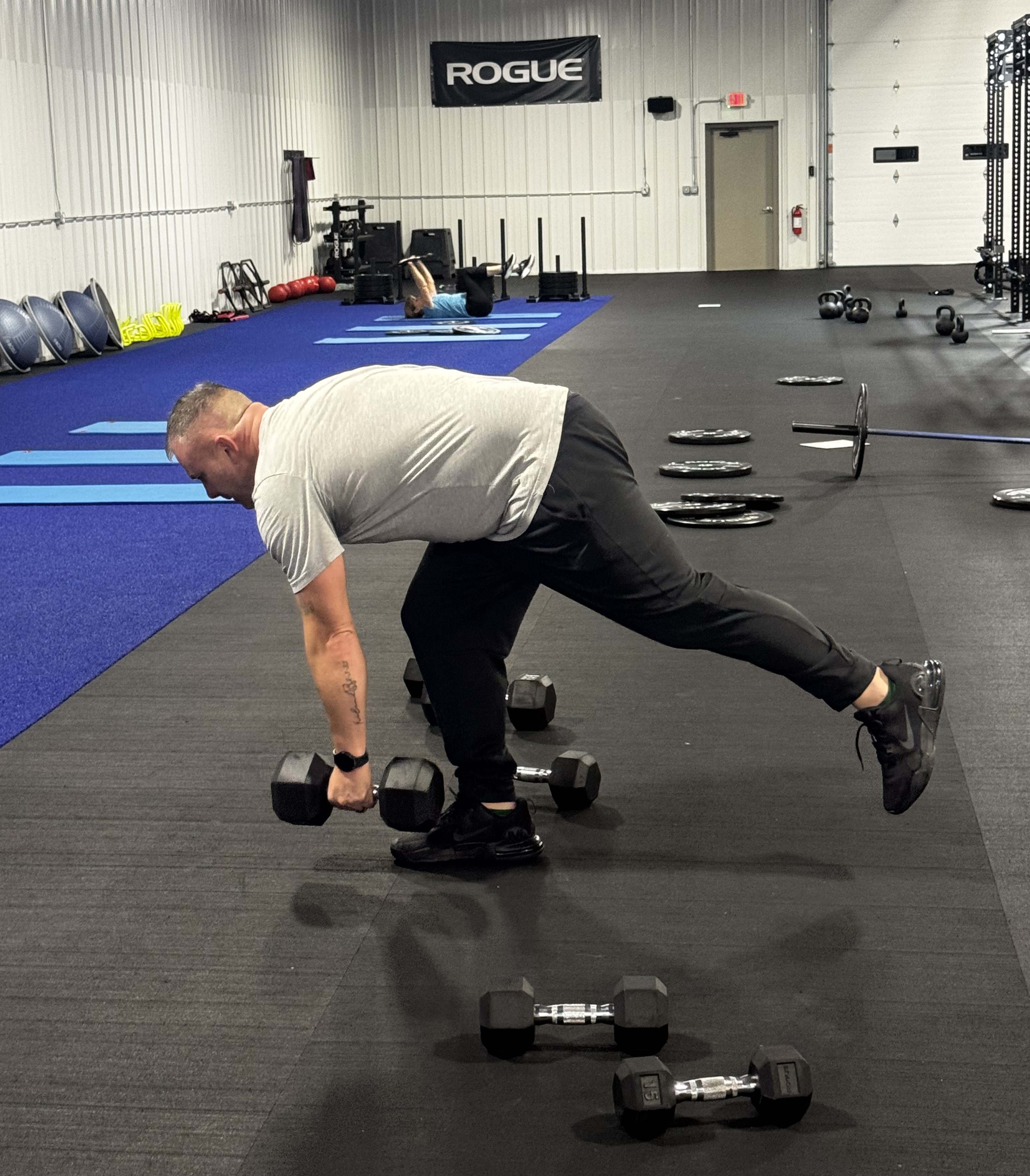 A person performing an exercise