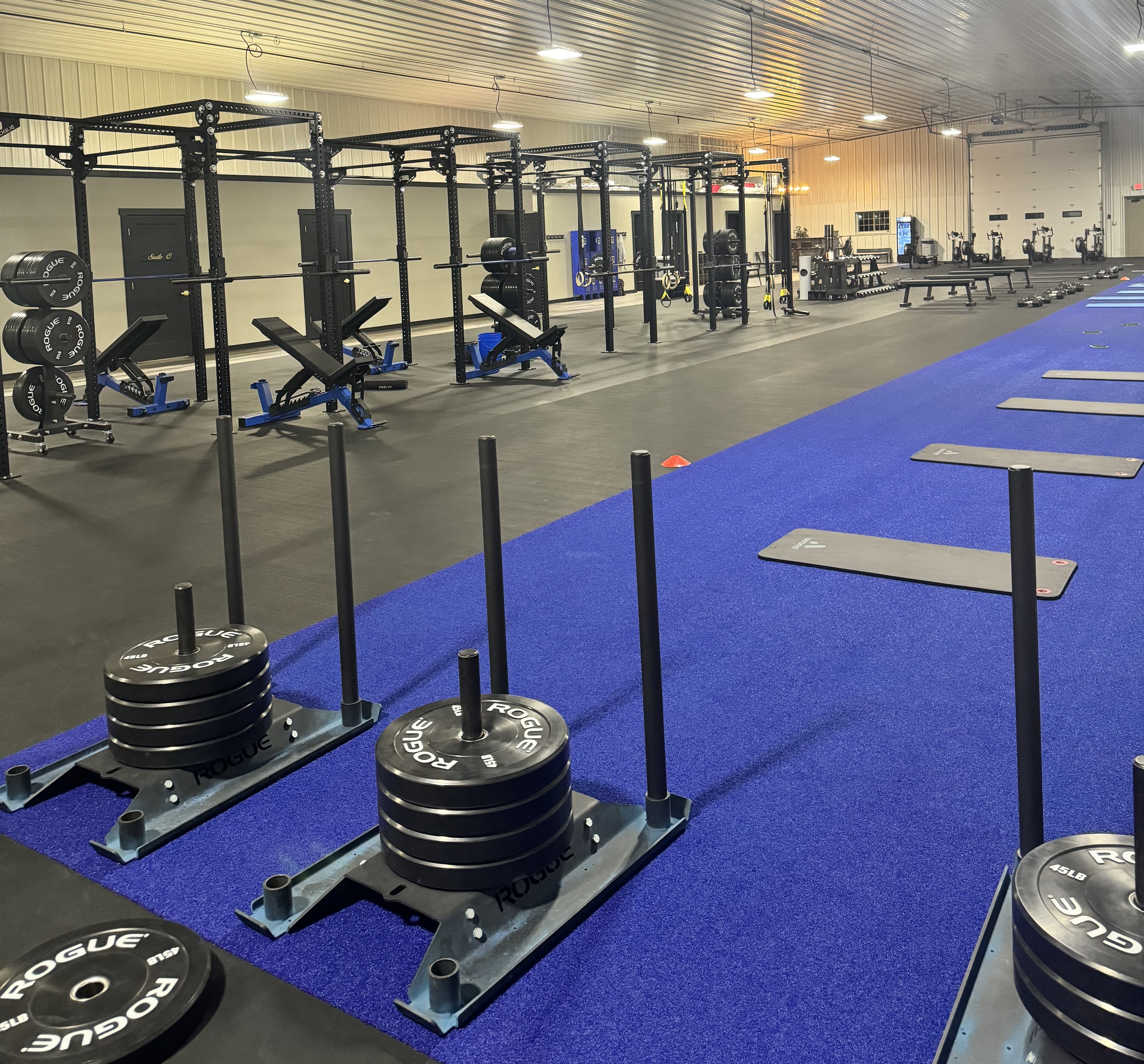 A shot of the interior of Edge Fitness